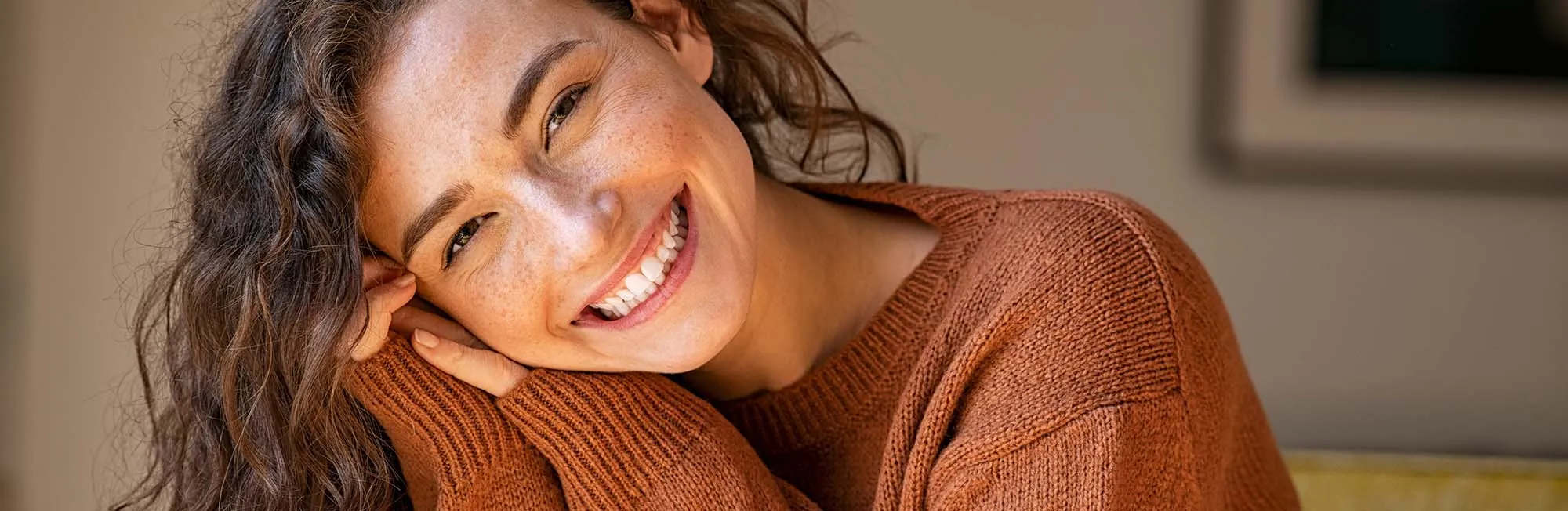 Woman smiling
